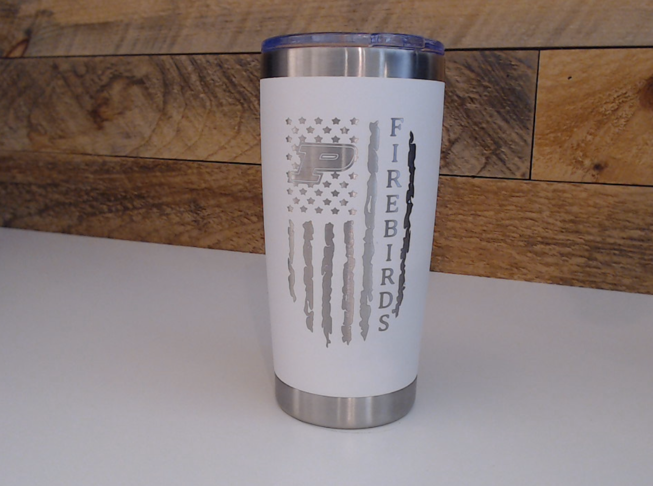 Firebirds Flag | 20 oz. Tumbler | Laser engraved