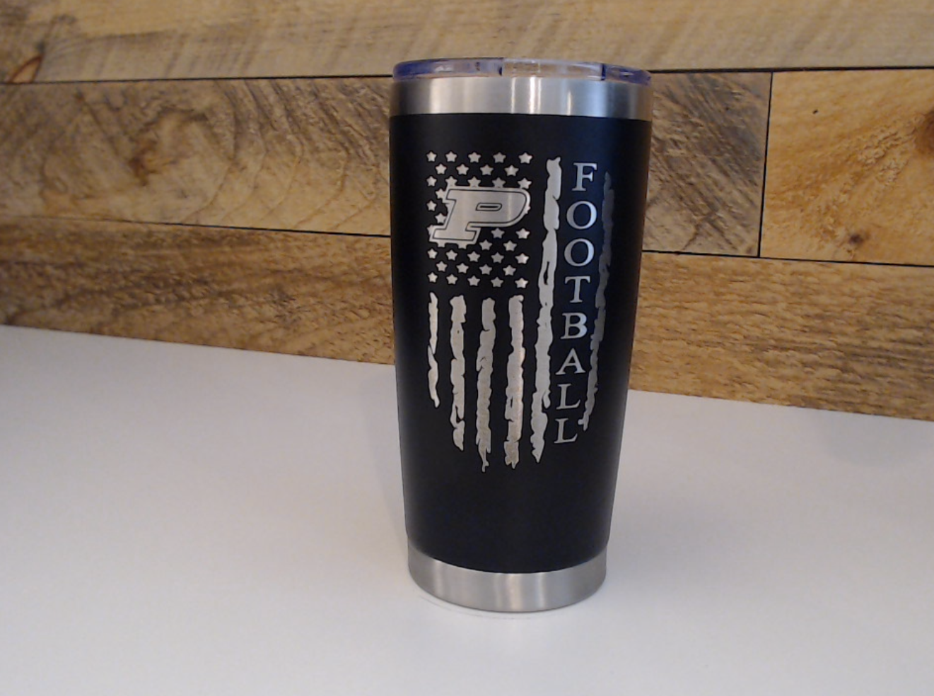 Football (American Flag) | 20 oz. Tumbler | Laser engraved