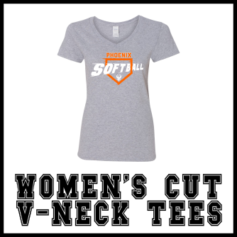 Softball womens cut v-neck