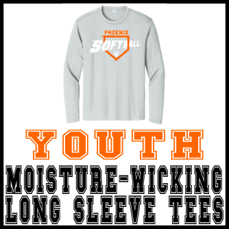 Softball Youth long sleeve moisture wicking Tees