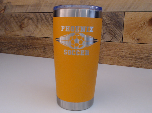 Soccer | 20 oz. Tumbler  | Laser engraved